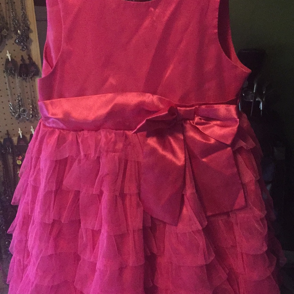 Girls pink party dress